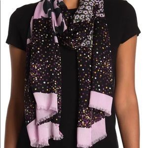 NEW!! Kate Spade New York Mixed Print Oblong Scraf